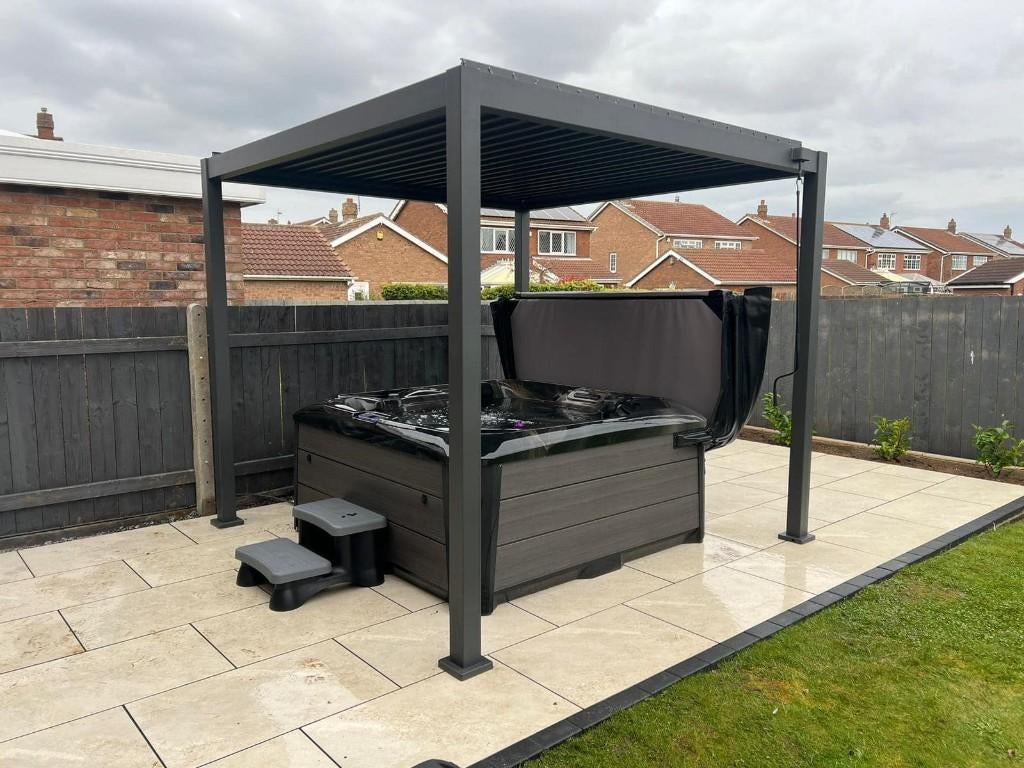 Neuf jacuzzi avec pergola bioclimatique prix tous compris, Enlèvement, Neuf, Fixé