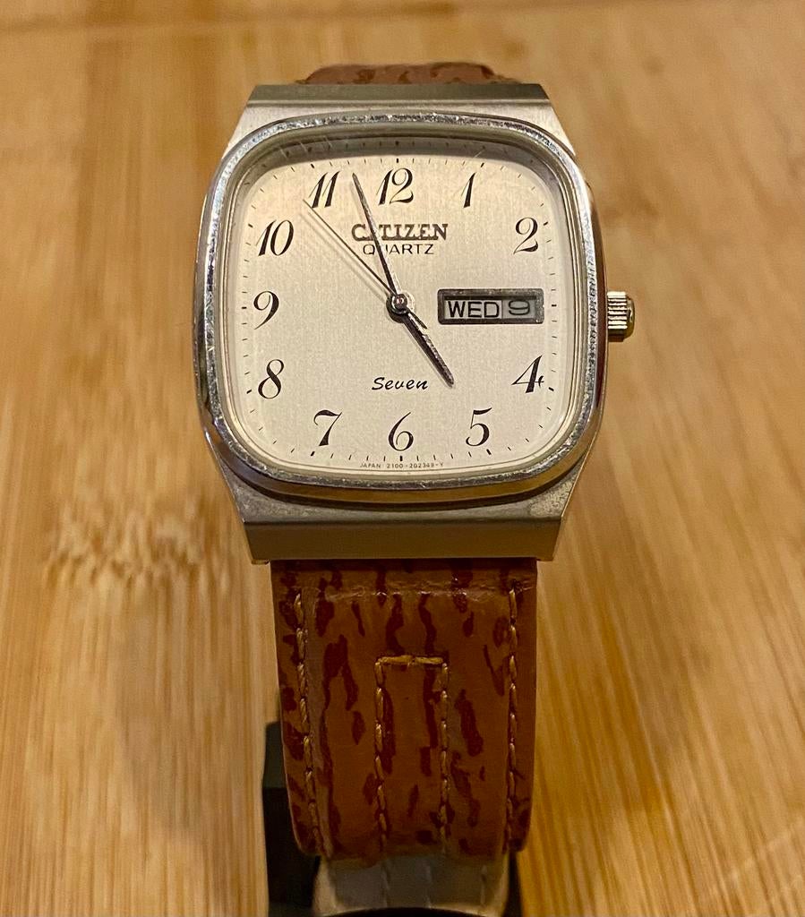 Citizen herenhorloge, Handtassen en Accessoires, Horloges | Heren, Leer, Staal, Ophalen of Verzenden, Zo goed als nieuw