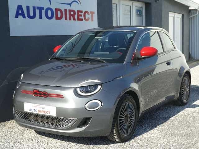 Fiat 500e 42Kwh Red Line Navi, Carplay, Dab, Pdc, Jantes, Auto's, Automaat, 4 zetels, Berline, Zilver of Grijs