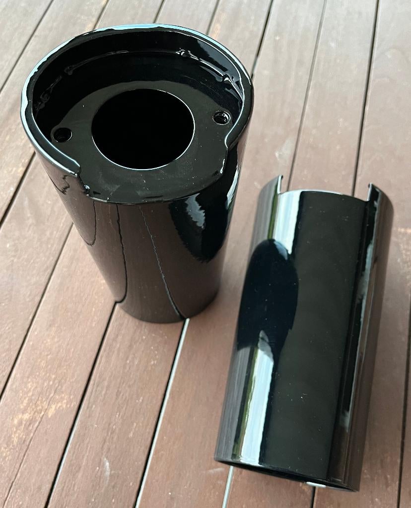 Harley bovenste voorvork covers, zwart glans, asymmetrische, Motoren, Ophalen, Nieuw