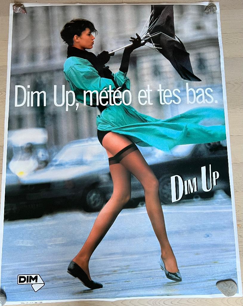 Grote reclameposter van Dim, Verzamelen, Ophalen, Gebruikt, Deurposter of groter, Reclame