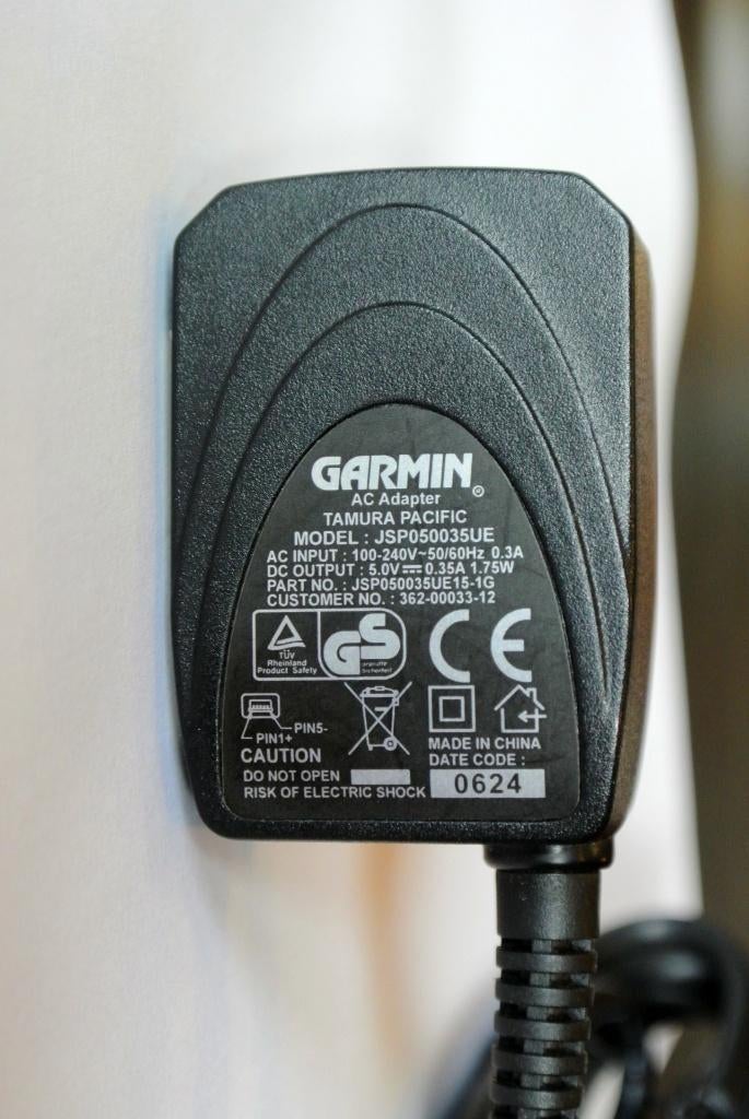 Mini-chargeur USB Garmin, 5 V V, 0,35 A, 1,75 W, Enlèvement ou Envoi, Utilisé, Course à pied