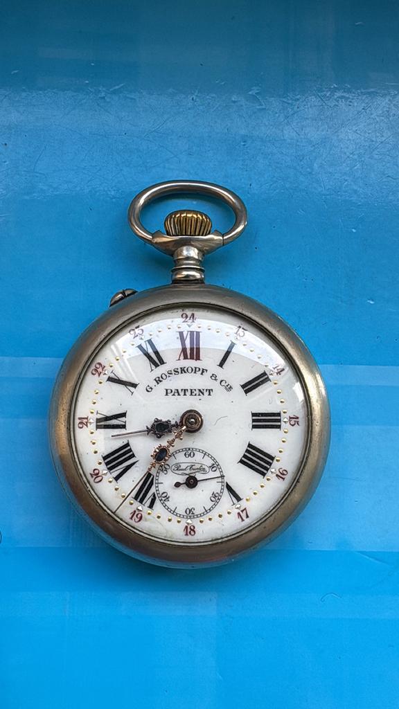 G roskopf horloge, Handtassen en Accessoires, Horloges | Antiek, Overige merken, Overige materialen, Zakhorloge, 1930 tot 1960