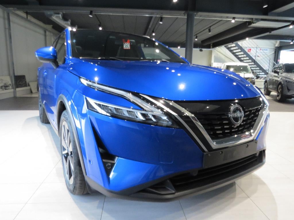 NISSAN QASHQAI TEKNA E-POWER NR.380, Auto's, Nissan, Blauw, Leder en Stof, 5 deurs, Hybride Elektrisch/Benzine