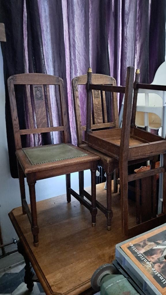 antieke eetkamer stoelen 4 stuks, Antiek en Kunst, Ophalen