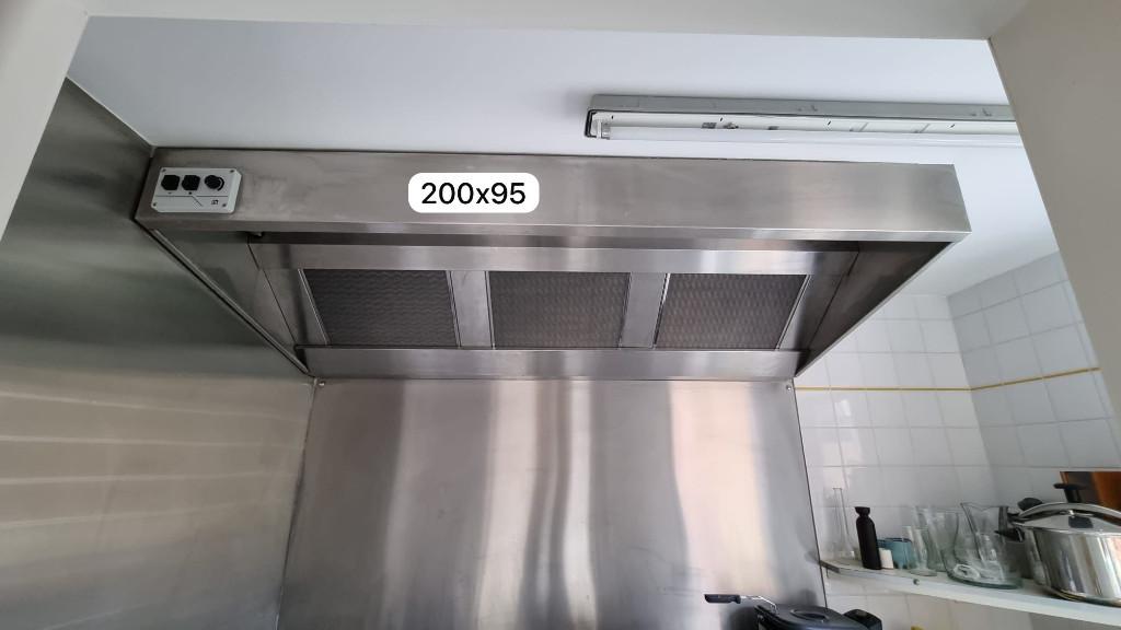 Hotte de cuisine professionnelle, Electroménager, Enlèvement, Utilisé, Hotte murale, Moteur