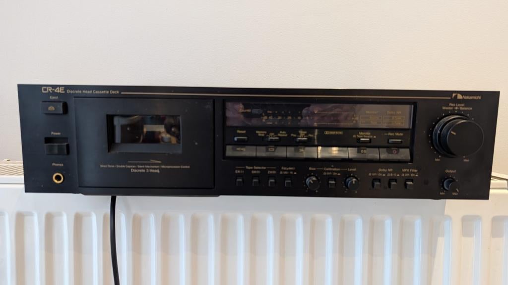 Lecteur cassette Nakamichi CR-4E noir, TV, Hi-fi & Vidéo, Decks cassettes, Enlèvement, Simple, Autres marques, Commandes tactiles