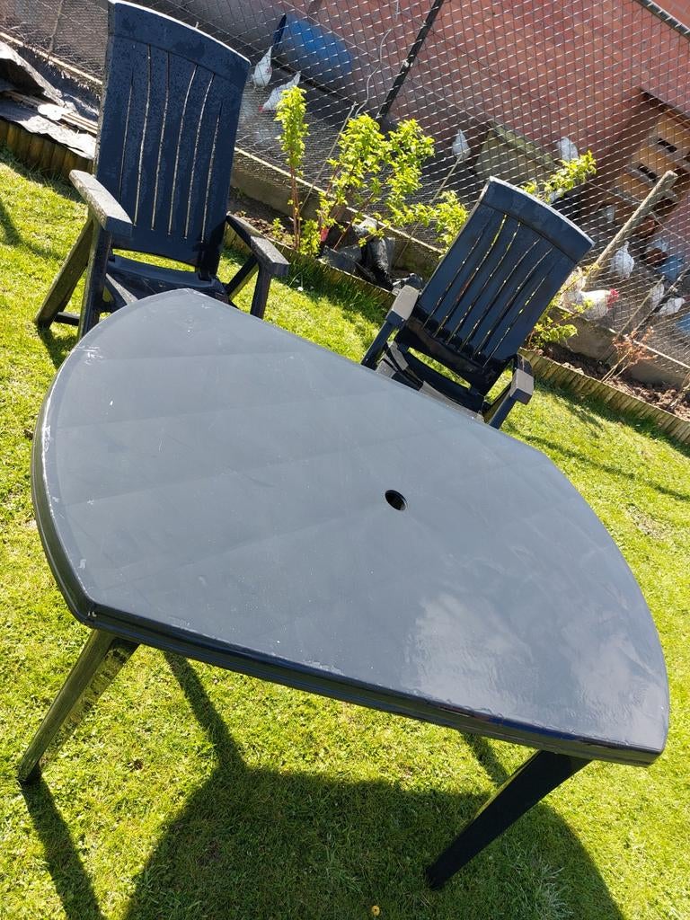 Table de jardin avec 2 sièges réglables, Caravanes & Camping, Enlèvement