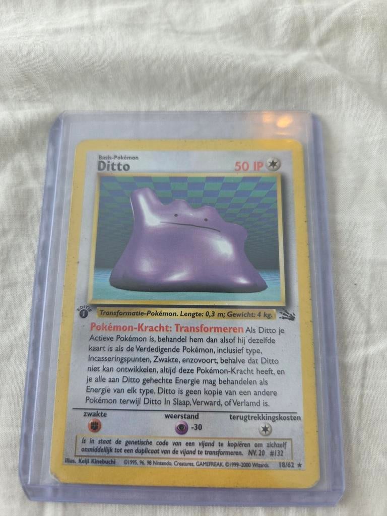 Pokemon, première édition, ditto18/62, Hobby & Loisirs créatifs, Enlèvement