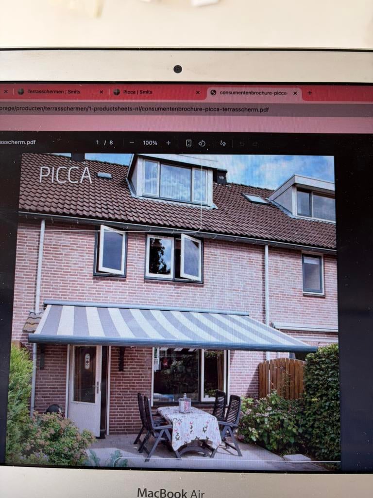 Smits zonwering, Bricolage & Construction, Volets, Neuf, 200 cm ou plus, Gris, Fonctionnement électrique