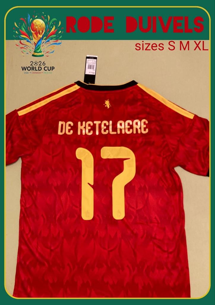 Keteltje 17 WK2026 rode duivels, Ophalen of Verzenden, Nieuw, Shirt