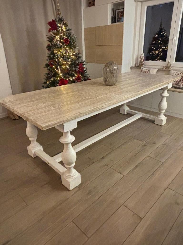 Table à manger en bois clair 6/8P(Maison du monde), Comme neuf, Rectangulaire, Autres essences de bois, 200 cm ou plus