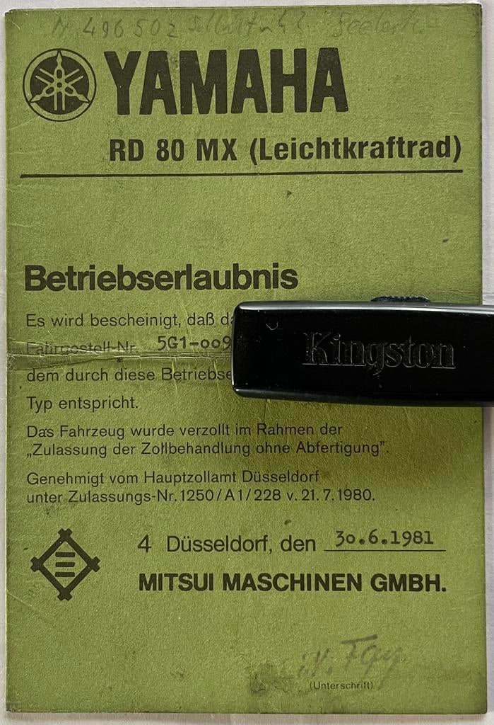 Yamaha RD80 MX, Enlèvement ou Envoi