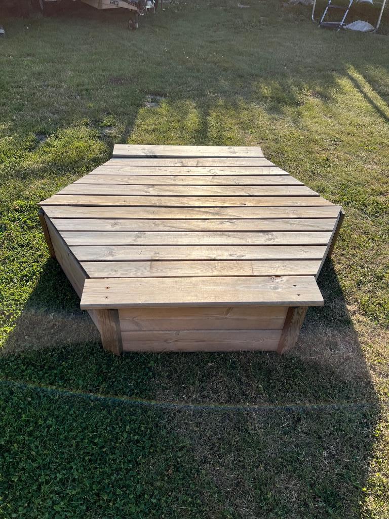 Bac à sable hexagonal en sapin avec couvercle, Ophalen, Nieuw