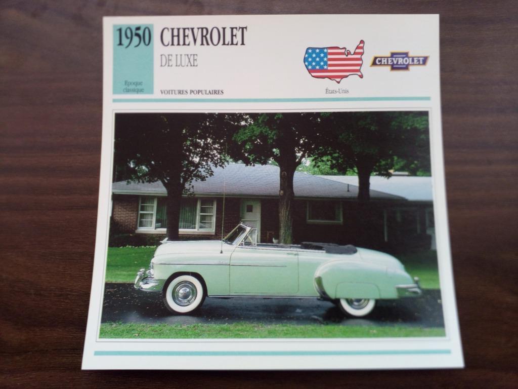 Chevrolet - Fiches Edito Service auto période 1950-1993, Collections, Marques automobiles, Motos & Formules 1, Comme neuf, Voitures