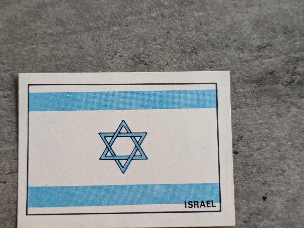 PANINI WORLD CUP MEXICO 70 VLAG ISRAEL ORIG.PLAATJE voetbal, Hobby en Vrije tijd, Stickers en Plaatjes, Zo goed als nieuw, Plaatje