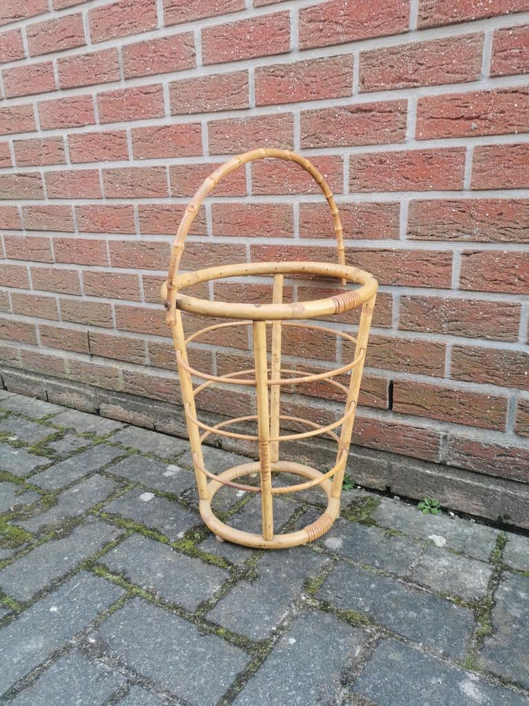 Vintage rotan parapluhouder / korf, Ophalen of Verzenden, Gebruikt