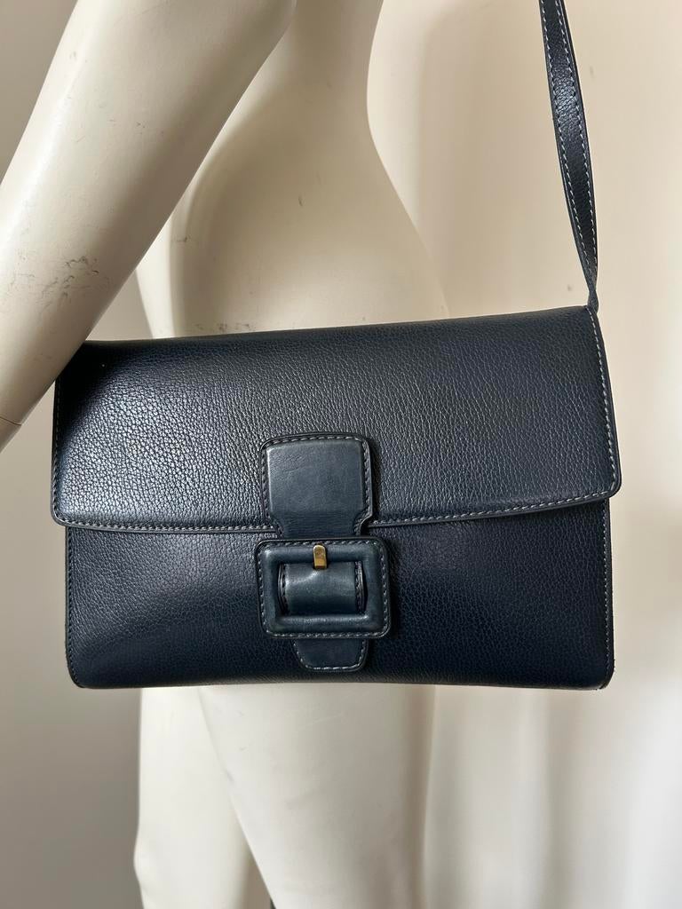 S en Ciel sac bandouliere cuir grainé bleu, Enlèvement ou Envoi, Bleu, Cuir