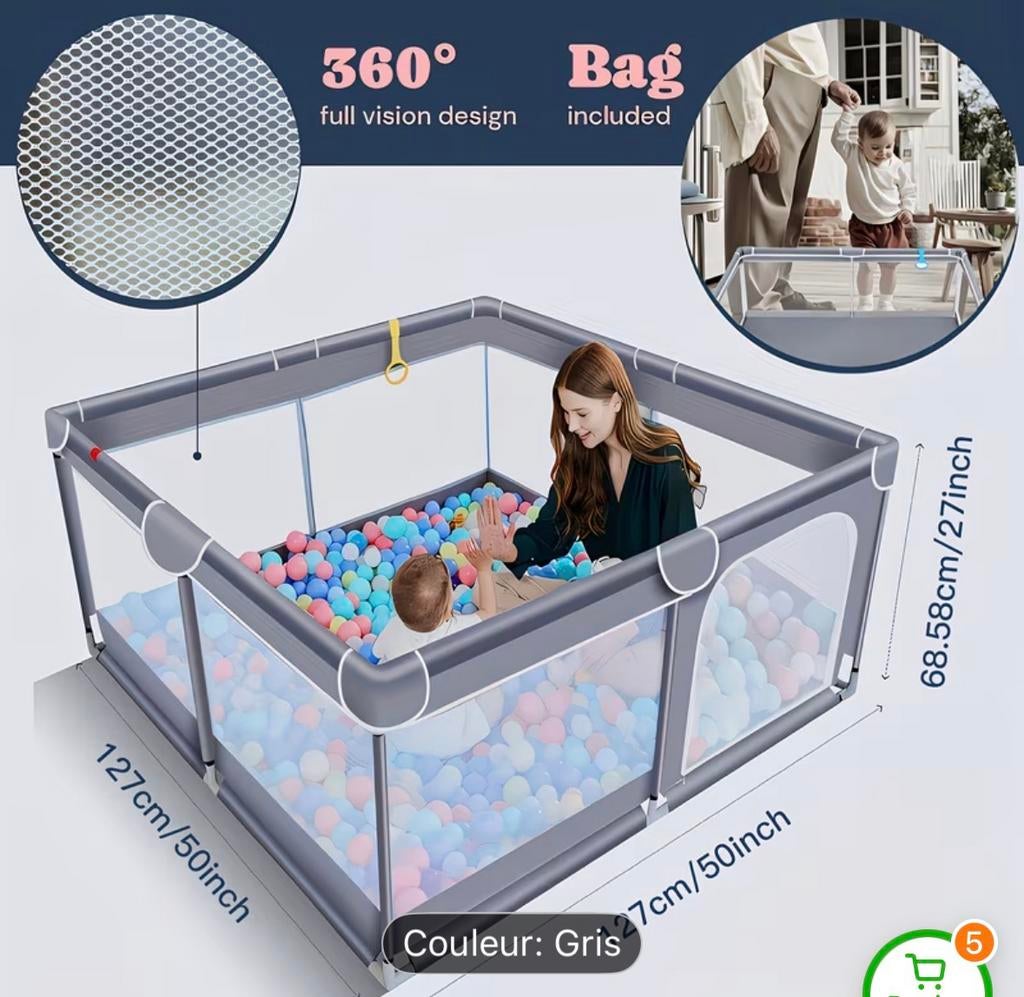 Parc bebe, Enfants & Bébés, Parcs, Enlèvement, Neuf, Rectangulaire