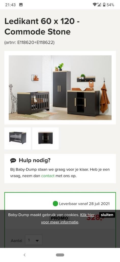 Meegroeibed baby -> kleuter 70x140cm, Kinderen en Baby's, Kinderkamer | Bedden, Zo goed als nieuw, Minder dan 140 cm, Minder dan 70 cm