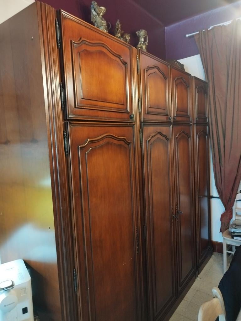 Dressing rétro en bois noir, Antiquités & Art, Antiquités | Meubles | Armoires, Enlèvement