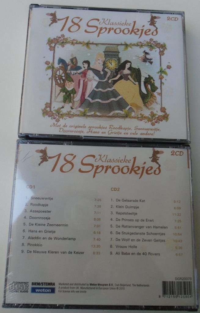 18 KLASSIEKE SPROOKJES DUBBEL CD NIEUW, Cd's en Dvd's, Cd's | Kinderen en Jeugd, Nieuw in verpakking, Verhaal of Sprookje, 3 tot 5 jaar