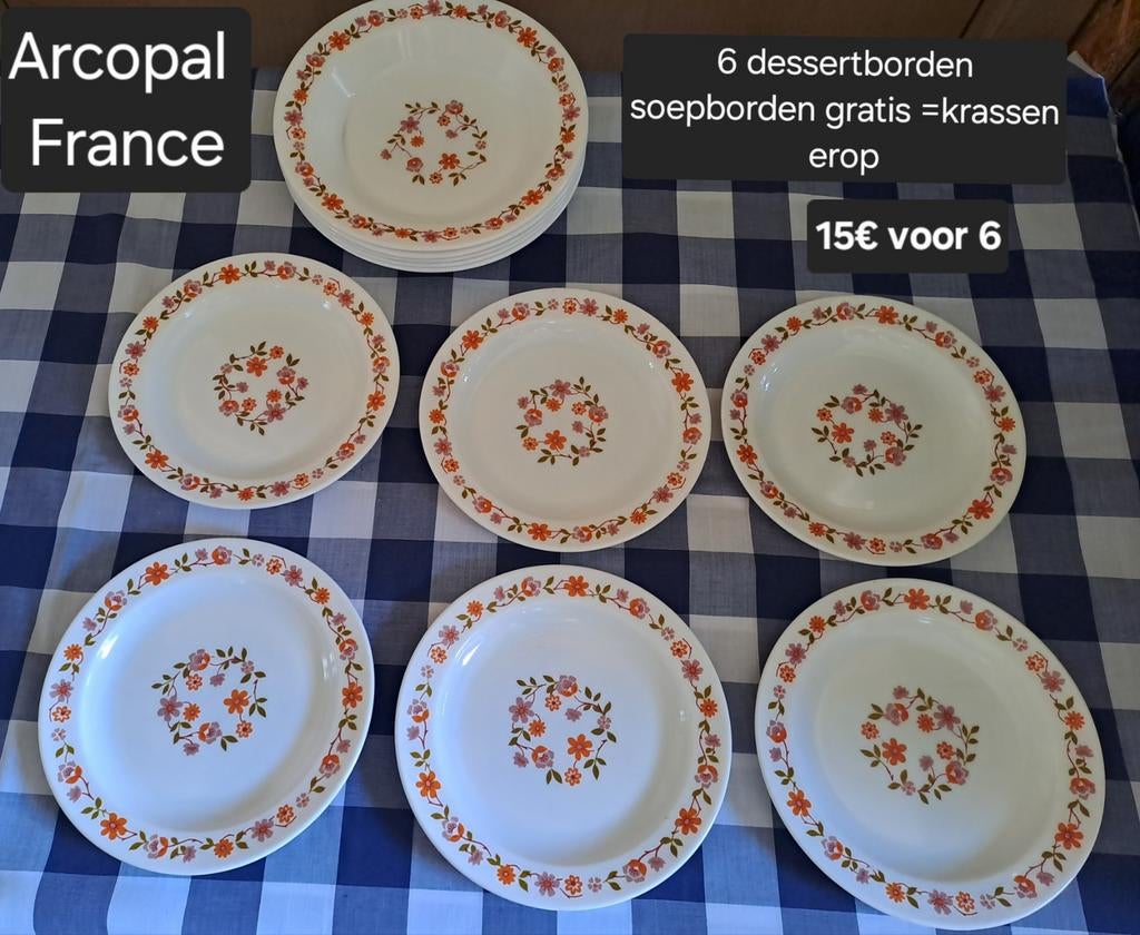 Arcopal borden, Antiek en Kunst, Ophalen