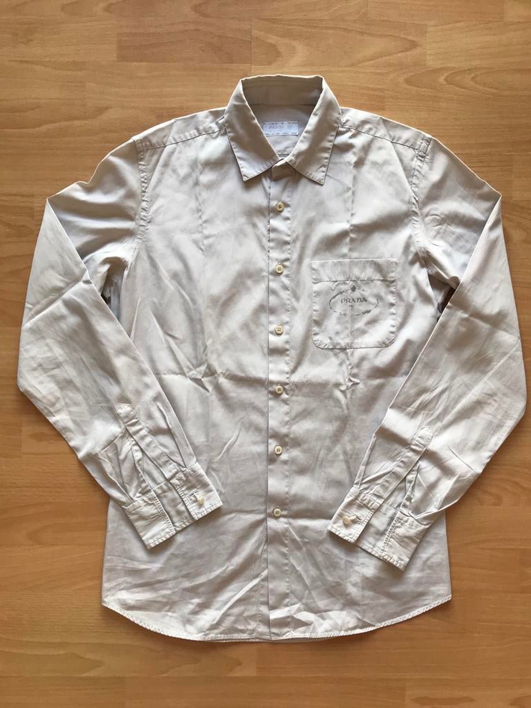 PRADA Chemise Shirt 100% Coton Made in Italy 38/15, Vêtements | Hommes, Chemises, Porté, Gris, Enlèvement