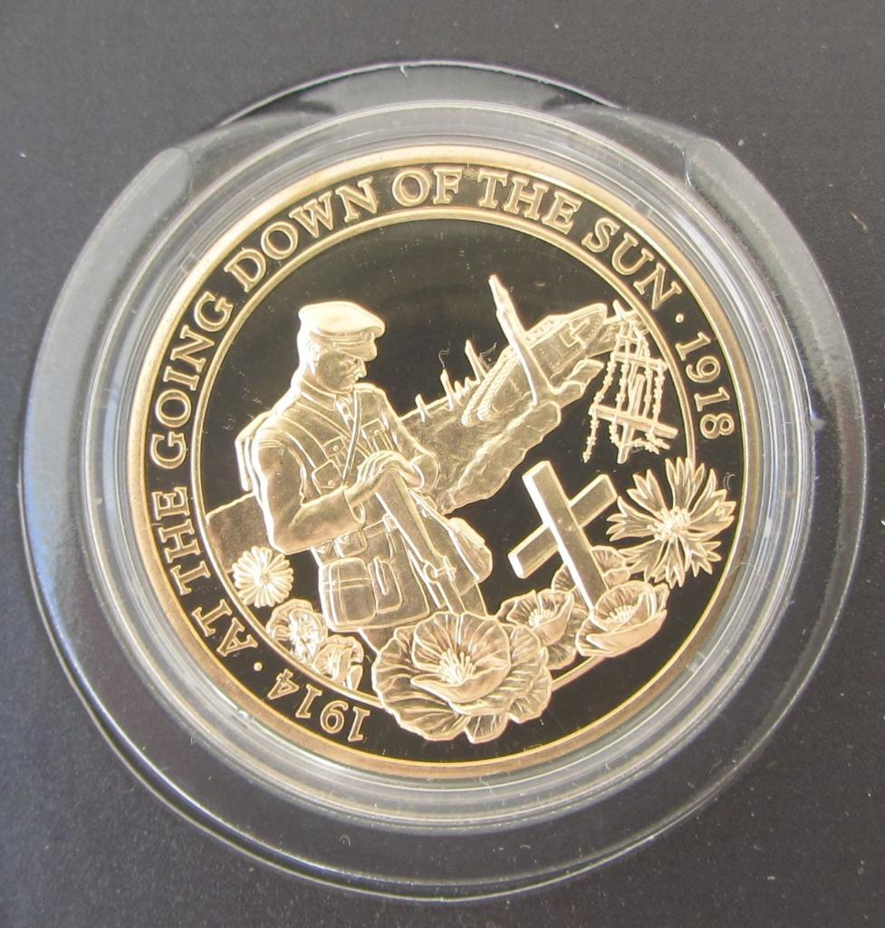 In map - 1 munt In Flanders Fields "De treurende soldaat", Ophalen of Verzenden, Landmacht, Overige typen