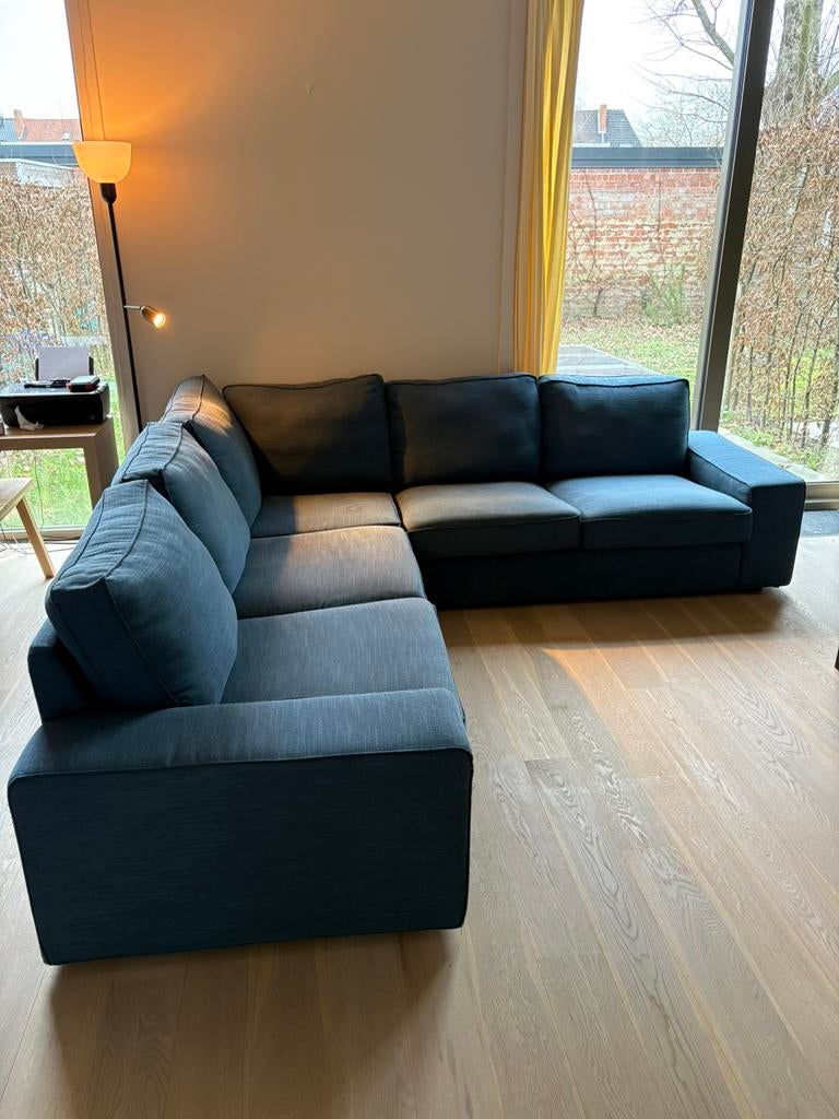 Canapé d'angle 5 places bleu Tallmyra, Maison & Meubles, Enlèvement, Comme neuf