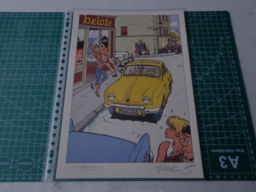 Walthéry - Delvaux Pin-up et voiture Renault Dauphine, Livres, BD, Enlèvement ou Envoi, Neuf