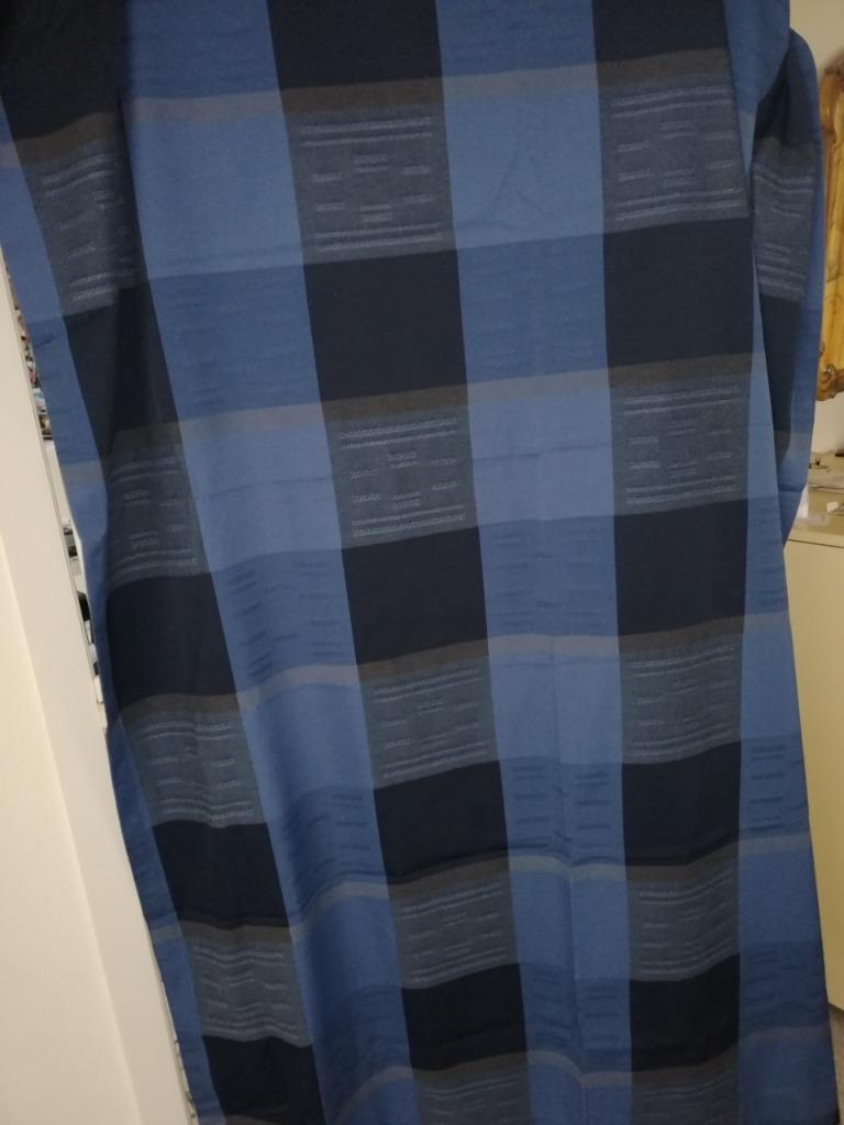 gordijn pand blauw gevoerd H 240 B 140   nieuw, Ophalen of Verzenden, Zo goed als nieuw, Blauw