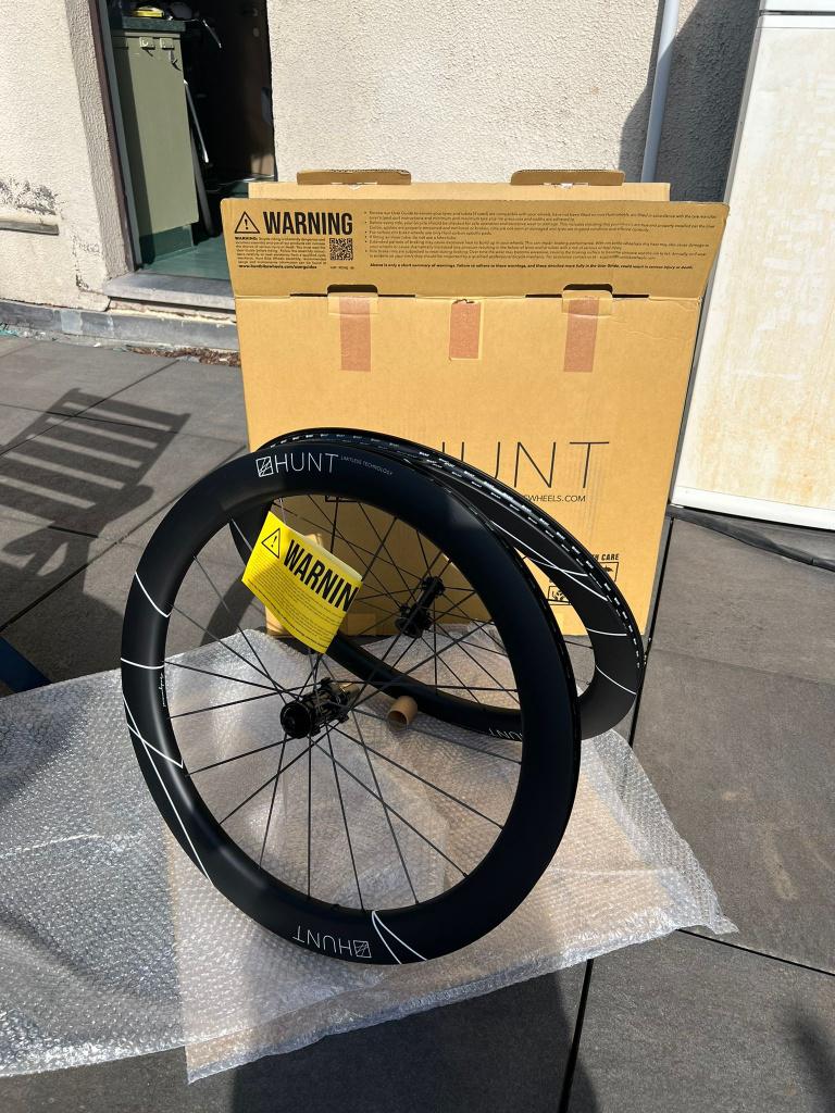 HUNT 60 Limitless UD Carbon Spoke Disc Wheelset, Ophalen of Verzenden, Zo goed als nieuw, Carbon