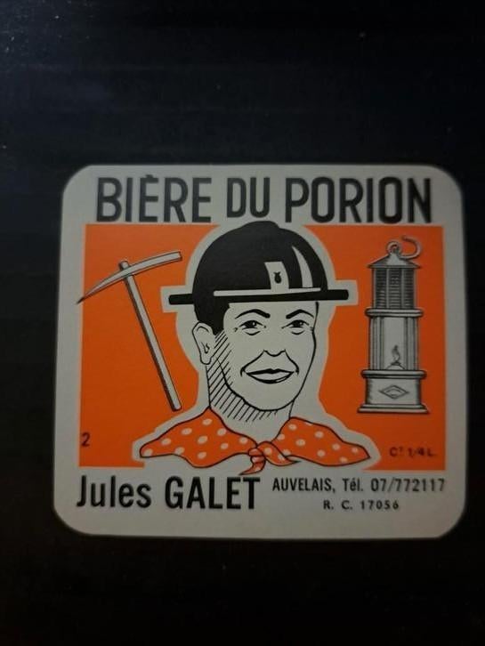 Étiquette "Bière du porion" (Mynsbrughen), Collections, Envoi, Comme neuf