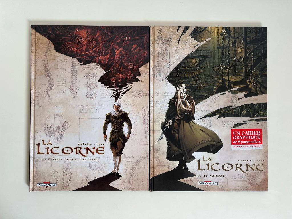La Licorne T1+T2 - Dernier Temple d'Asclépios - EO (06/08), Livres, BD, Envoi