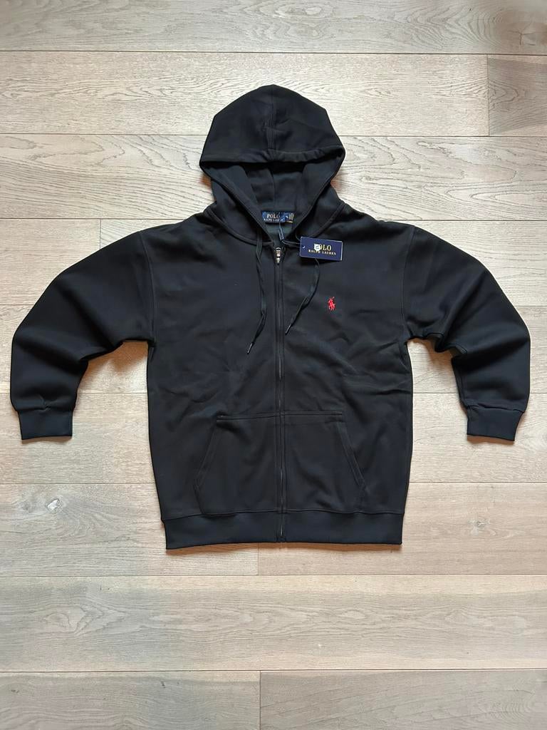 Ralph lauren zip hoodie, Zwart, Ralph Lauren, Ophalen of Verzenden, Maat 56/58 (XL)