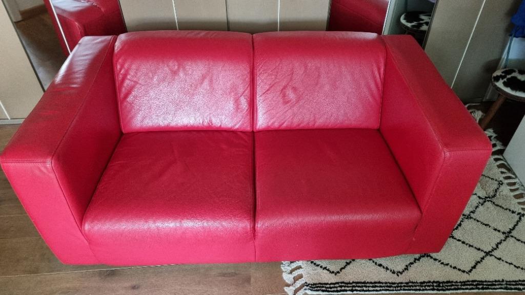 2 Moderne lederen zetels + relax zetel, Huis en Inrichting, Zetels | Zetels, Zo goed als nieuw, Rechte bank, Tweepersoons, 150 tot 200 cm