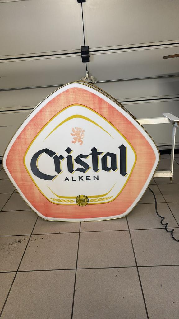 Oude Lichtreclame Cristal Alken, Ophalen, Gebruikt