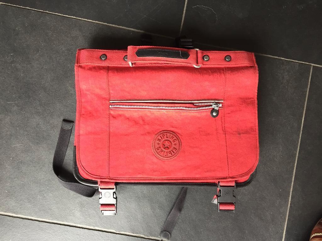 Kipling boekentas rood, Gebruikt, Aktetas of Boekentas, Rood, 40 tot 50 cm