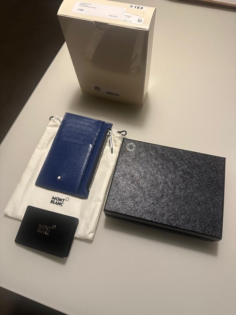 Montblanc kaarthouder, Bijoux, Sacs & Beauté, Porte-monnaie & Portefeuilles, Enlèvement, Neuf, Bleu, Autres marques