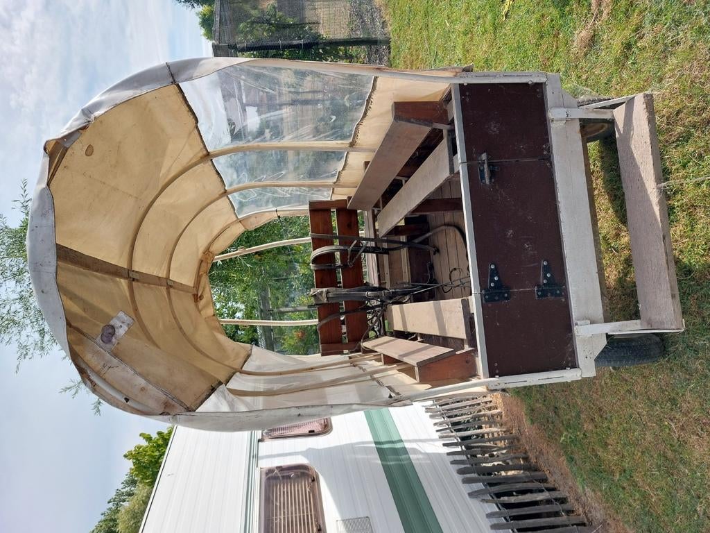 Huifkar met trekgerief voor Schetlandpony, Ophalen, Zo goed als nieuw