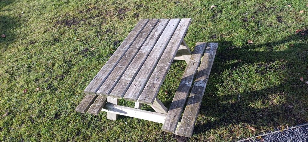 Kinder picknickbank., Ophalen, Gebruikt, 100 tot 150 cm, Rechthoekig