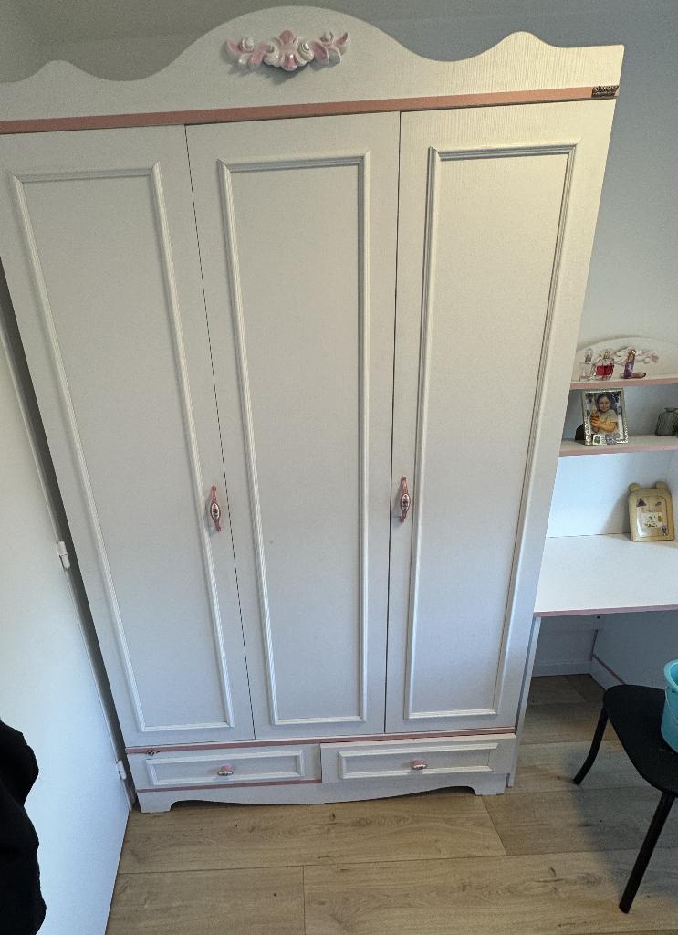 Kleerkast & Bureau Prinsessen, Gebruikt, 100 tot 150 cm, 200 cm of meer, Prinsessen