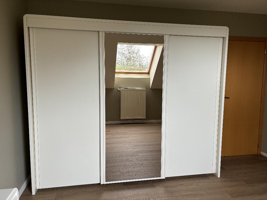 kleerkast met spiegel, Huis en Inrichting, Ophalen, Met deur(en), Gebruikt, 200 cm of meer