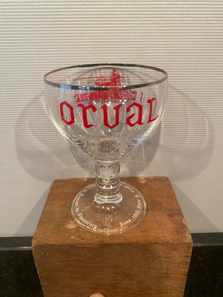 ORVAL trappist GENUMMERD verzamelglas 17 cl ROUGE, Collections, Enlèvement ou Envoi, Utilisé, Verre ou Verres, Autres marques