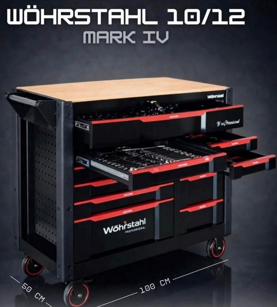 Gereedschapswagen Jumbo 12lades, 10 gevuld met gereedschap, Enlèvement, Neuf