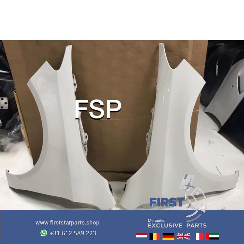 W117 CLA Zijscherm Mercedes wit links rechts scherm set orig, Garde-boue, Utilisé, -, Gauche
