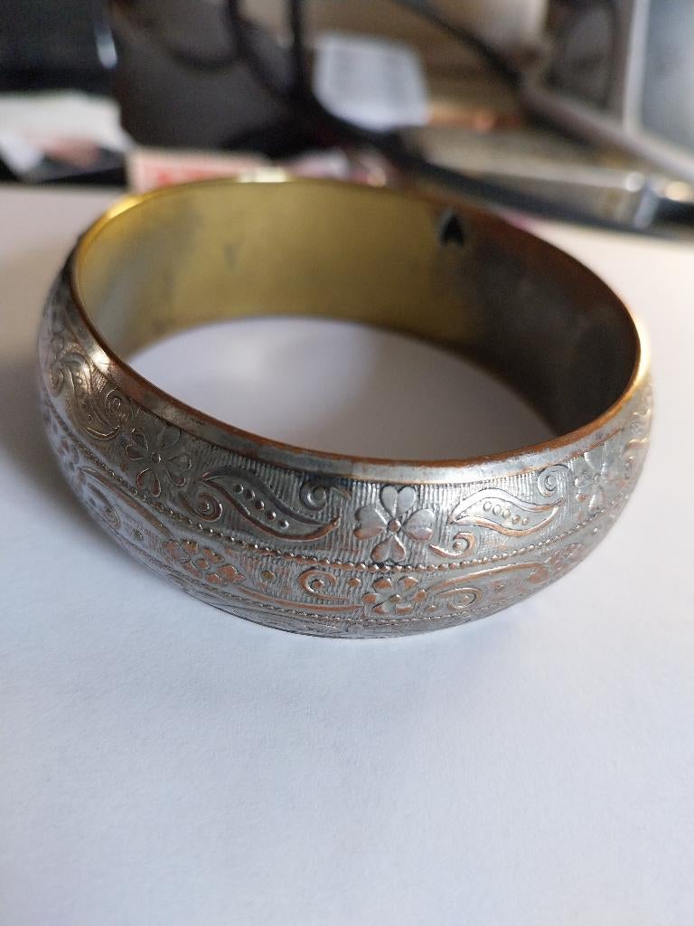 VINTAGE VERZILVERDE ARMBAND, Ophalen of Verzenden, Zilver, Armband