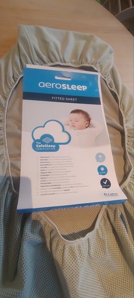 Aerosleep hoeslaken 80x40cm Olive, Kinderen en Baby's, Ophalen