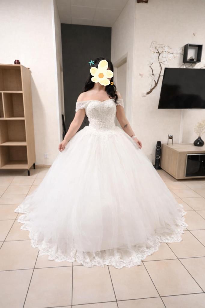 Robe de mariée, Kleding | Dames, Jurken, Wit, Gedragen, Onder de knie, Ophalen